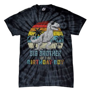 Big Brother Dinosaur Of The Birthday Matching Family Tie-Dye T-Shirt