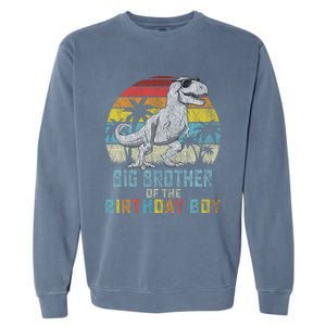 Big Brother Dinosaur Of The Birthday Matching Family Garment-Dyed Sweatshirt