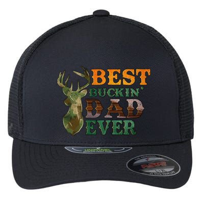 Best Buckin’ Dad Ever Deer Hunting Vintage Flexfit Unipanel Trucker Cap