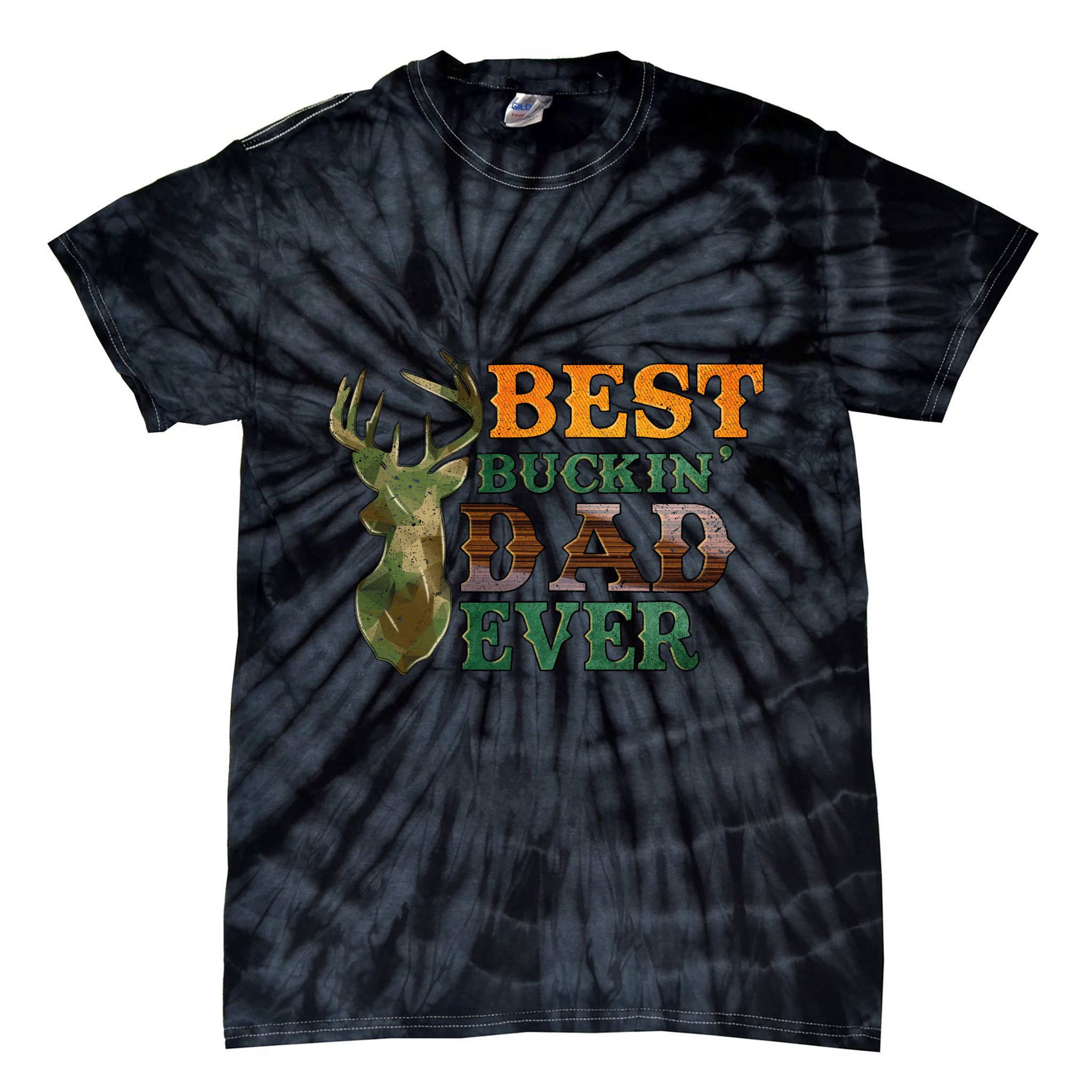 Best Buckin’ Dad Ever Deer Hunting Vintage Tie-Dye T-Shirt