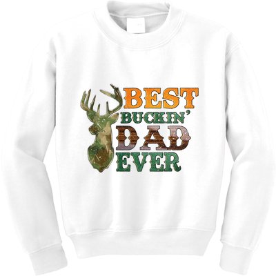 Best Buckin’ Dad Ever Deer Hunting Vintage Kids Sweatshirt