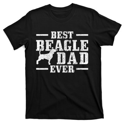 Best Beagle Dad Ever Funny Dog Owner Vintage Beagle T-Shirt