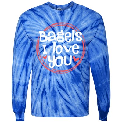 Bagels Bagel Donut Food Lover Gift Tie-Dye Long Sleeve Shirt