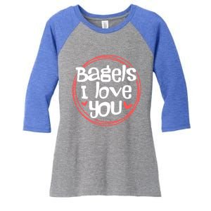 Bagels Bagel Donut Food Lover Gift Women's Tri-Blend 3/4-Sleeve Raglan Shirt