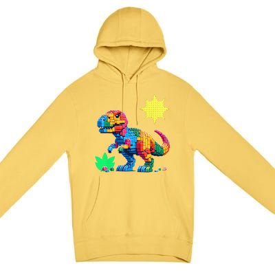 Building Bricks Dinosaur Trex Family Matching Premium Pullover Hoodie