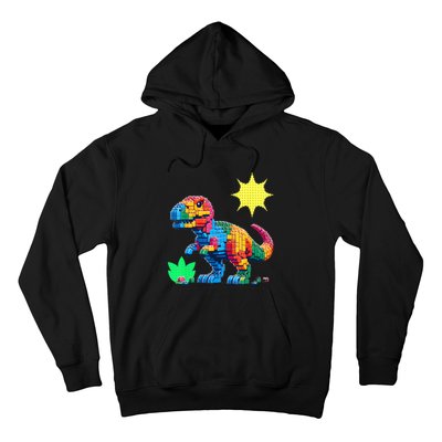 Building Bricks Dinosaur Trex Family Matching Hoodie