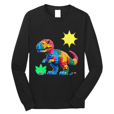 Building Bricks Dinosaur Trex Family Matching Long Sleeve Shirt