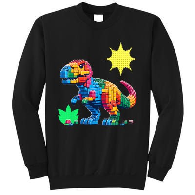 Building Bricks Dinosaur Trex Family Matching Sweatshirt