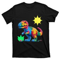 Building Bricks Dinosaur Trex Family Matching T-Shirt