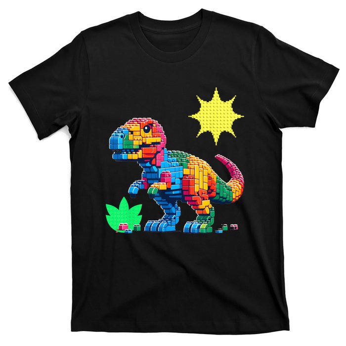 Building Bricks Dinosaur Trex Family Matching T-Shirt