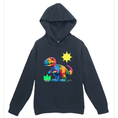 Building Bricks Dinosaur Trex Family Matching Urban Pullover Hoodie