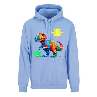 Building Bricks Dinosaur Trex Family Matching Unisex Surf Hoodie