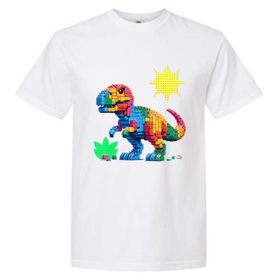 Building Bricks Dinosaur Trex Family Matching Garment-Dyed Heavyweight T-Shirt