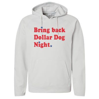 Bring Back Dollar Dog Night Performance Fleece Hoodie