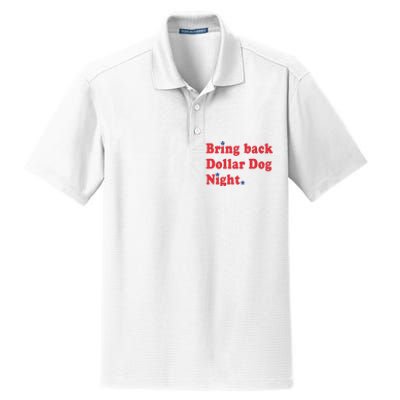 Bring Back Dollar Dog Night Dry Zone Grid Polo