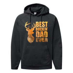 Best Buckin Dad Ever Mix Colors Yellow Tone Performance Fleece Hoodie