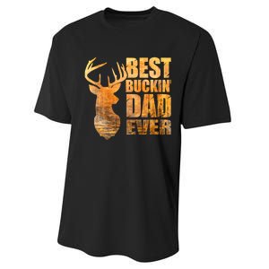 Best Buckin Dad Ever Mix Colors Yellow Tone Performance Sprint T-Shirt