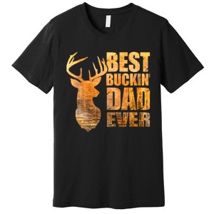 Best Buckin Dad Ever Mix Colors Yellow Tone Premium T-Shirt