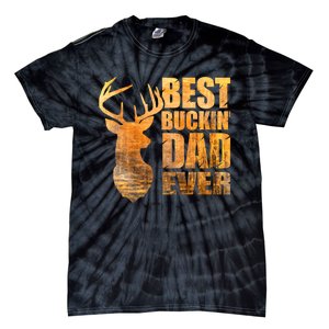 Best Buckin Dad Ever Mix Colors Yellow Tone Tie-Dye T-Shirt