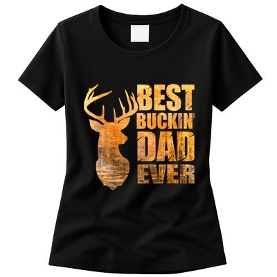 Best Buckin Dad Ever Mix Colors Yellow Tone Womens T-Shirt