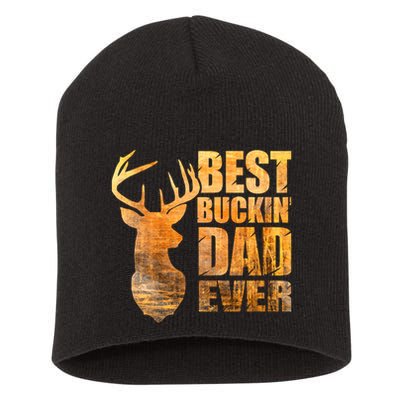 Best Buckin Dad Ever Mix Colors Yellow Tone Short Acrylic Beanie
