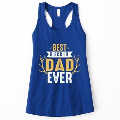 Best Buckin Dad Ever Hunting Hunter Life Adventure Nature Funny Gift Womens Tank Top