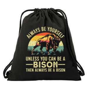 Best Bison Design For Buffalo Bison Lovers Drawstring Bag