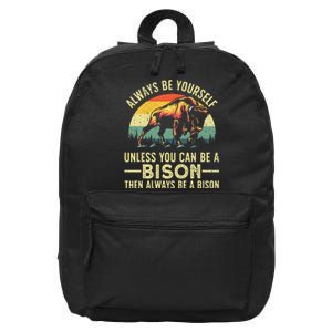 Best Bison Design For Buffalo Bison Lovers 16 in Basic Backpack