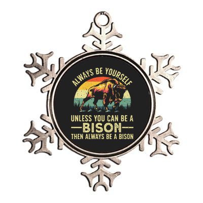 Best Bison Design For Buffalo Bison Lovers Metallic Star Ornament