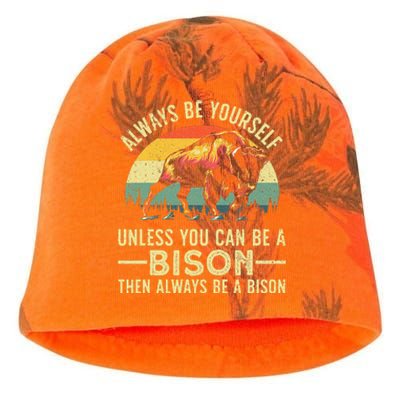 Best Bison Design For Buffalo Bison Lovers Kati - Camo Knit Beanie