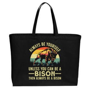 Best Bison Design For Buffalo Bison Lovers Cotton Canvas Jumbo Tote