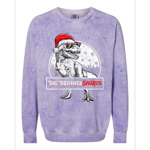 Big Brothersaurus Dinosaur Christmas Pajamas T Rex Colorblast Crewneck Sweatshirt