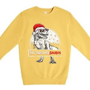 Big Brothersaurus Dinosaur Christmas Pajamas T Rex Premium Crewneck Sweatshirt