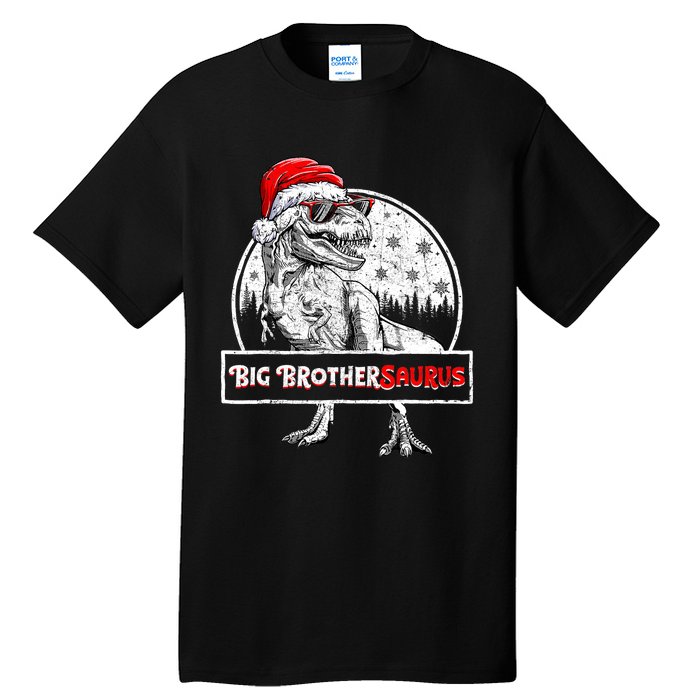 Big Brothersaurus Dinosaur Christmas Pajamas T Rex Tall T-Shirt