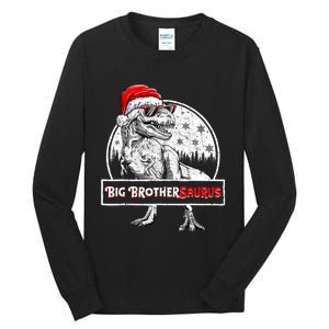 Big Brothersaurus Dinosaur Christmas Pajamas T Rex Tall Long Sleeve T-Shirt