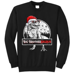 Big Brothersaurus Dinosaur Christmas Pajamas T Rex Tall Sweatshirt