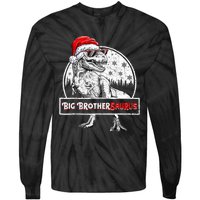 Big Brothersaurus Dinosaur Christmas Pajamas T Rex Tie-Dye Long Sleeve Shirt