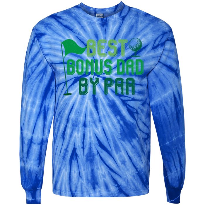 Best Bonus Dad By Par Funny Gift For FatherS Day Golfer Gift Tie-Dye Long Sleeve Shirt