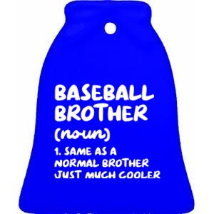 Baseball Brother Definition Funny Gift Ceramic Bell Ornament