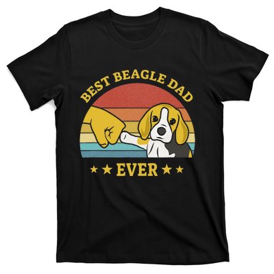 Best Beagle Dad Ever Proud Vintage Beagle Gifts Puppy Lover T-Shirt