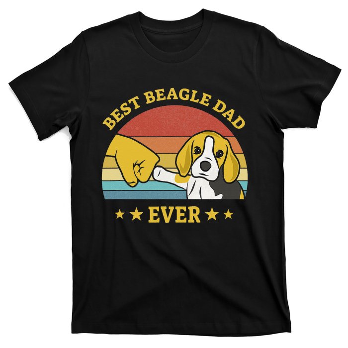 Best Beagle Dad Ever Proud Vintage Beagle Gifts Puppy Lover T-Shirt