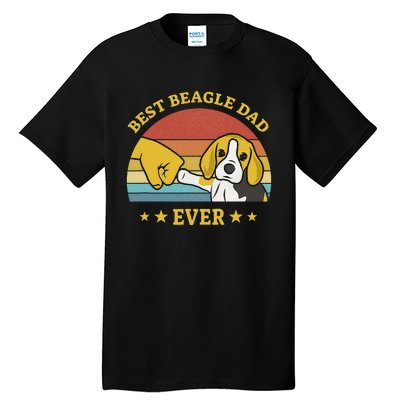 Best Beagle Dad Ever Proud Vintage Beagle Gifts Puppy Lover Tall T-Shirt