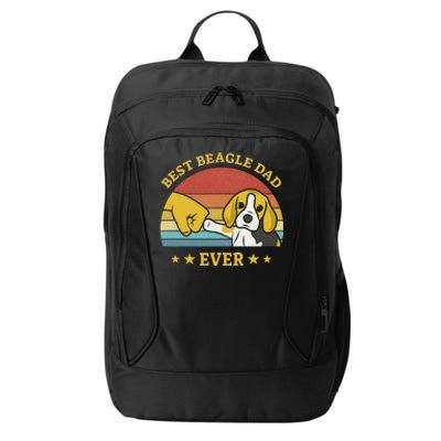 Best Beagle Dad Ever Proud Vintage Beagle Gifts Puppy Lover City Backpack