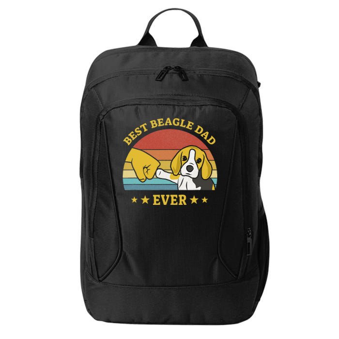 Best Beagle Dad Ever Proud Vintage Beagle Gifts Puppy Lover City Backpack