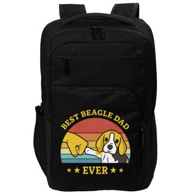 Best Beagle Dad Ever Proud Vintage Beagle Gifts Puppy Lover Impact Tech Backpack