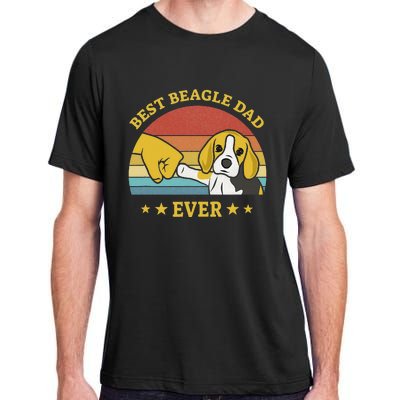 Best Beagle Dad Ever Proud Vintage Beagle Gifts Puppy Lover Adult ChromaSoft Performance T-Shirt