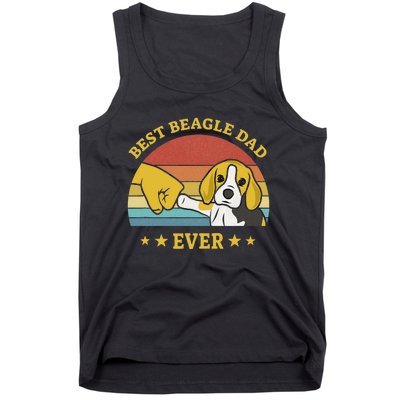 Best Beagle Dad Ever Proud Vintage Beagle Gifts Puppy Lover Tank Top