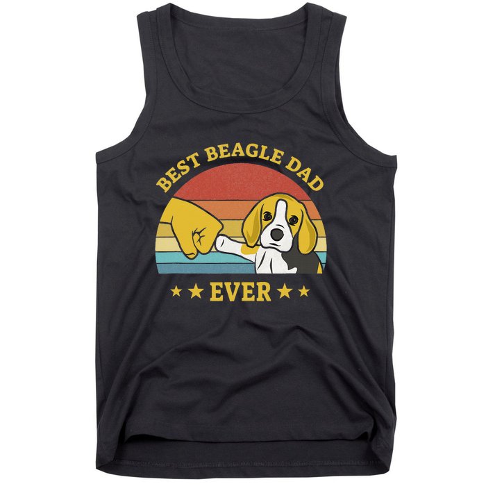 Best Beagle Dad Ever Proud Vintage Beagle Gifts Puppy Lover Tank Top