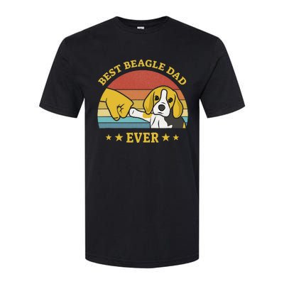 Best Beagle Dad Ever Proud Vintage Beagle Gifts Puppy Lover Softstyle CVC T-Shirt