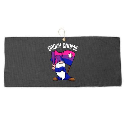 Bisexual Baseball Daddy Gnome Lgbtgiftq Subtle Bi Pride Flag Cute Gift Large Microfiber Waffle Golf Towel